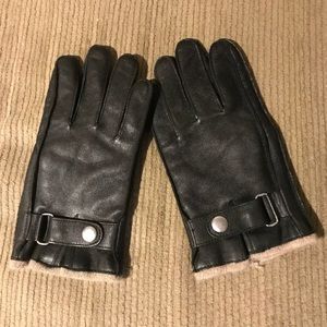 Joseph Abboud Cashmere Leather Gloves Medium